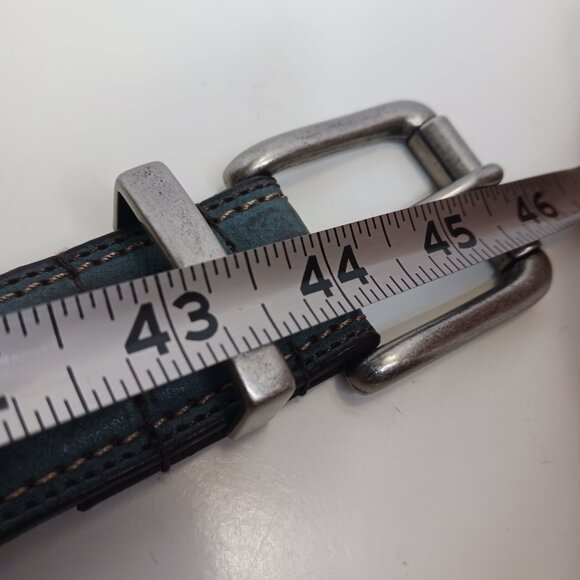 Dickies Genuine Leather Belt Casual Blue Distressed size 40/100 - Picture 7 of 8